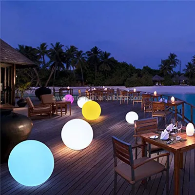 Light up in Dark LED Garden Globe Light Solar Power Rechargeable Battery Wireless Glowing Ball With Stake Pole