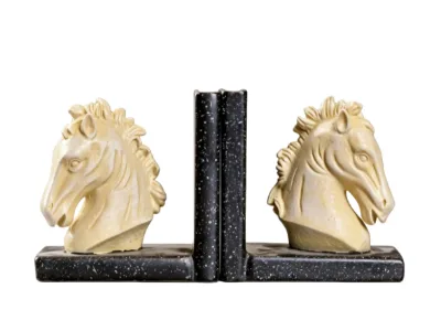 Creative Horse Head Bookends Vintage Distressed Stylish Study Room Decor Ornament Resin Craft Gift
