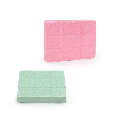 Private Label OEM Organic Vegan Bath Fizzies Multicolor Chocolate Shaped Bubble Bath for Bomb Cruelty-Free Shower Spa