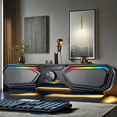 Sada High Quality Desktop Gaming Speaker Small for Bluetooth Audio Wired Subwoofer with Long Luminous for Notebook Computer