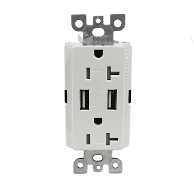 20 Amp 125 Volt USB Charger Outlet, 4.2A USB Wall Outlet, 2 USB Outlets Receptacles