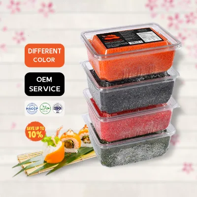 High Quality 500g Sushi Flying Fish Roe Restaurants Supports Multiple Modes Transportation Available Orange Yellow Red Frozen