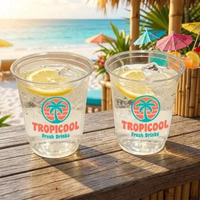 Wholesale Recyclable Material Disposable Clear Plastic PET Cups With Lids Dome Lids for Wedding Party BPA Free