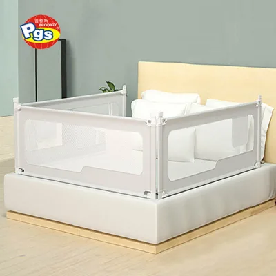 Prodigy BR008 Foldable 1.8m Iron Side Rail Guards No Gap Bed Protection for Kids Baby Sleep Safety Double Lock System