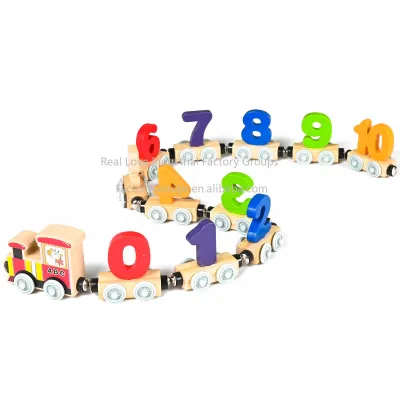 Hot Sale Wooden Magnetic Train Educational Early Education Number Computing Animal Alphabet Cognitive Exercise Toys