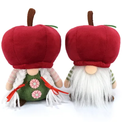 Novelty Christmas Harvest Festival Summer Home Kitchen Tabletop Decor Fall Gonk Dwarf Stuffed Fruits Apple Gnomes