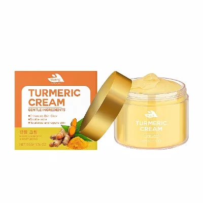 OEM Organic Turmeric Face Cream Makes Skin Supple Moisturizing Brightening Clear Nourishing Turmeric Face Cream