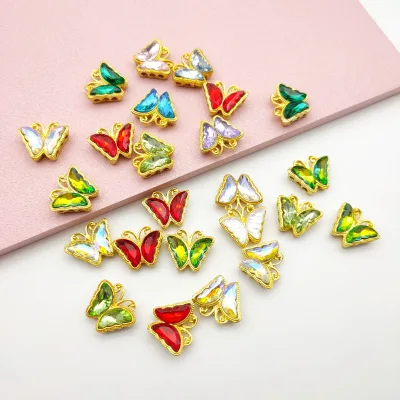 L 51117 Metal Gradient Beads Colorful Sparkling Crystal for DIY Fashion Bracelet Necklace Pen Making Jewelry Making Toys