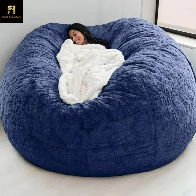 Top Selling Memory Foam Round Big Bean Bags Living Room Sofa Indoor Home Decor Fabric Lazy Sofa Bed