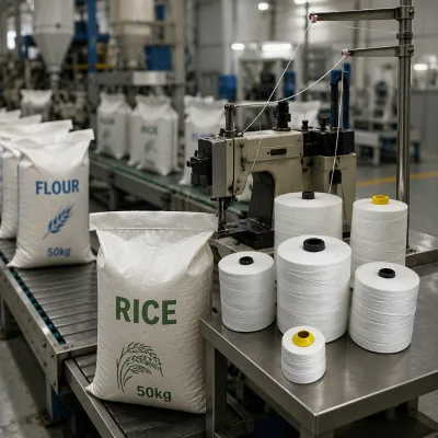 Fertilizer Feed Rice Grain Woven Bag Closing Bag Yarn 100% Spun Core Smooth Bag Closing Thread