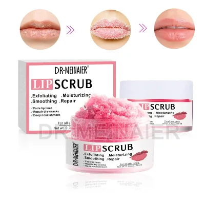 G Custom Private Label Lip Scrub Organic Pure Fruit Sugar Scrub Rose Coffee Exfoliating Repair Hydrate Anti-wrinkle Lips Care