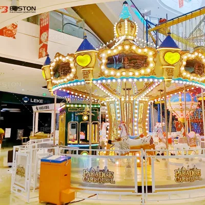Shopping Mall New Design Popular 16 Seats Retro Carousel Ride for Kids
