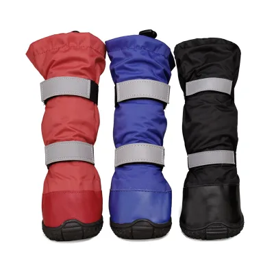 Juicepet Anti Slip Pet Boots Winter Rain Shoes With Elastic Double Straps Boots for Dogs Waterproof Fabric Dog Boots