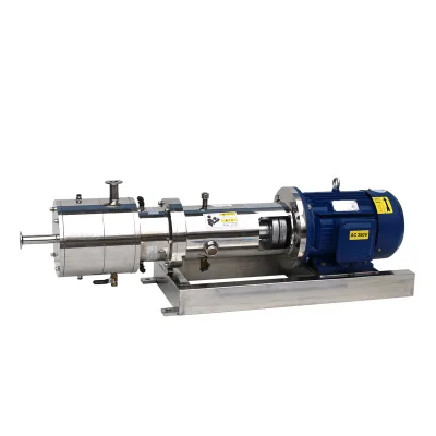 Chinese supplier 4kw 3 stages Tri clamp inline high shear homogenizer pump