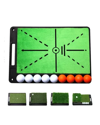 Hot Selling Golf Swing Mat Durable Rubber Base Golf Hitting Mat Portable Golf Practice Mat Outdoor Indoor