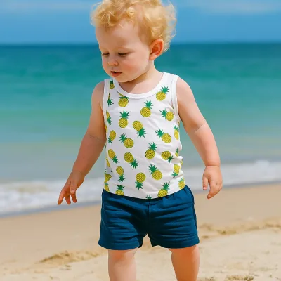 Sleeveless Kids T Shirt Boys Tshirts Cotton Summer Toddler Girls Shirts Baby Tshirts Children Clothing Tshirt Kids Clothes