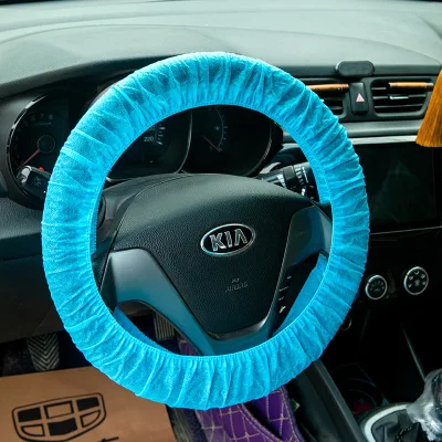 High Quality Plastic Non Woven Auto Disposable Car Seat Cover Steering Wheel Cover