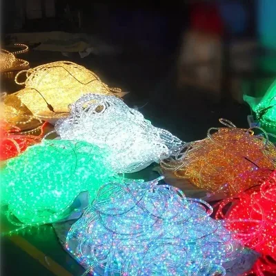 Multi Color RGYB Waterproof IP 67 Outdoor Rainproof clear Crystal LED Rope Tube Light Outdoor Use Christmas Light