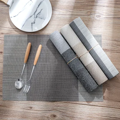 Simple Placemat Pvc Non-slip Heat Insulation European Style Table Mat Disposable Environmentally Silicone Placemat