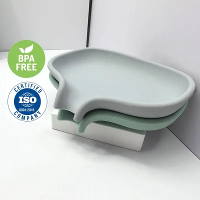 Hot Sale Mini Non-Slip Silicone Soap Dish Portable Disposable Bathroom Drain Soaps Tray Home Storage Usage