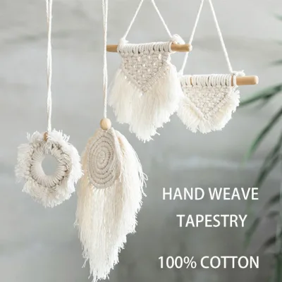 100% Cotton Wall Hanging Small Woven Macrame Tapestry for Home Decoration