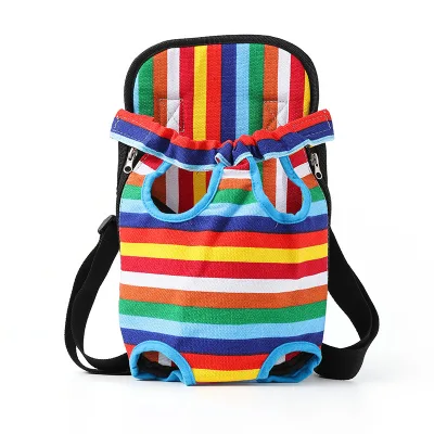 Canvas Pet Bag Pack Foldable Portable Pet Dog Cat Carrier Backpack Chest Travel Bag