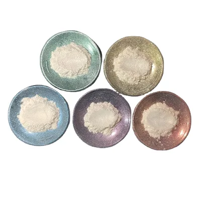 Cosmetic Crystal Iridescent Pearlescent Pigment rainbow Pearl Powder Iridescent  Mica Powder for Lip Gloss Eye Shadow