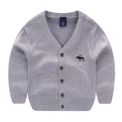 China Wholesale Children Kids Fancy Knitted Cardigan Sweater for Boys Clothes With Embroidery Designs