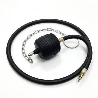 2 Inch 50mm Rubber Pipe Test Ball Inflatable Plug with Chain Extension Hose for Sewer Drainage Pressure Testing