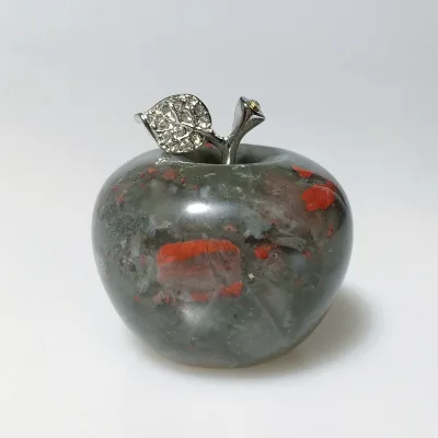 HY Christmas Decoration Wholesale Natural Different Material Crystals Healing African Blood Stone Apple