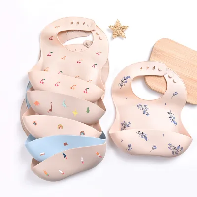 Wholesale Silicone Baby Bibs BPA-Free Custom Printed Washable for Babies and Toddlers Low Price Baby Accessories