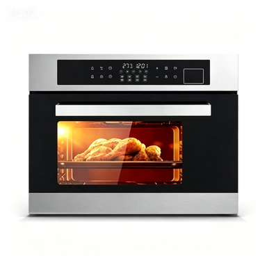 Built-in Stainless Steel Steam & Convection Oven 60L Capacity Digital Timer Control Multifunctional Electric Kitchen Use