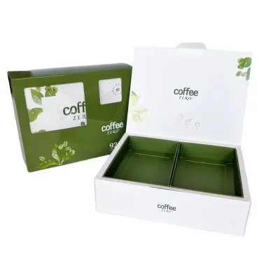 Custom Sturdy Cardboard Foam Insert Food Safe Quality Cardboard Display High-End Fully Custom Coffee Gift Box Coffee Gift Box
