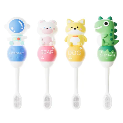 Custom Cartoon Soft Bristle Mini Dinosaur Animal Shaped Kids Tooth 3d Cartoon Design Toothbrush for Children