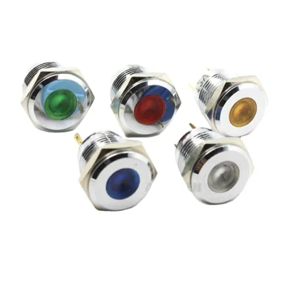 16mm Dia Indicator Yellow LED Solder Terminal Metal 24 Indicator Lamp IB16B-FY-D