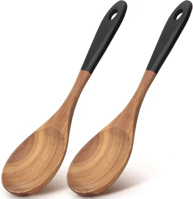Eco-Friendly Large Wooden Spoons for Cooking and Baking Big Mixing Utensils for Serving Wood Utensils