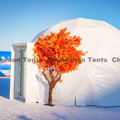 Unique Spherical Designs for VIP Lounges Ice Art Exhibitions Outdoor Dining and Live Performances Winter Festival Dome Tents