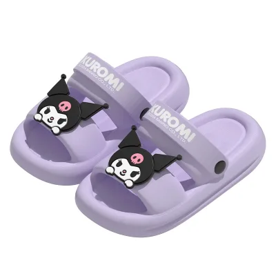 ML Kawaii Women Summer Slippers Anime Cartoon Kuromi Cinnamoroll Girls Indoor Slippers Home Non-Slip Flip-Flops Girl Gift