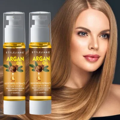 60ml Private Label Argan Oil Serum for Frizzy Hair Organic Alcohol-free Hair Treatment Oil Hair Care Products
