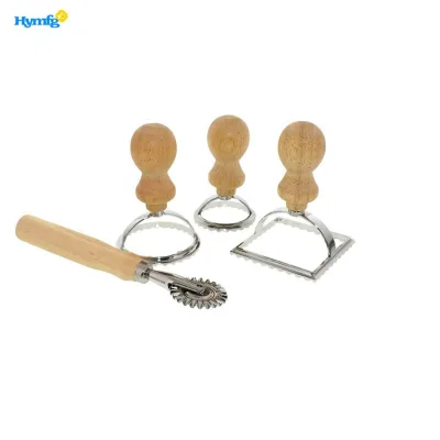 Wood Handle Ravioli Cutter Ravioli Maker Stamp Set Biscuit Molds Tools