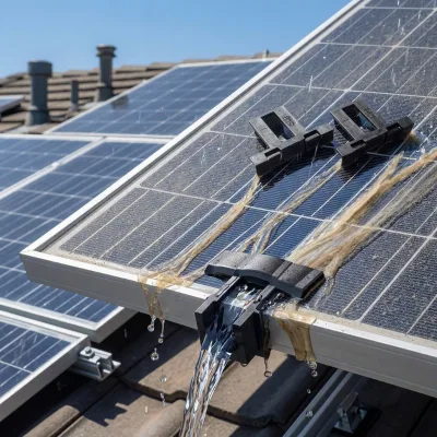 Fast Convenient Ground Mounted Photovoltaic Array Lightweight Durable Anodized Solar Panel Drainage Buckle Water Guide Clip