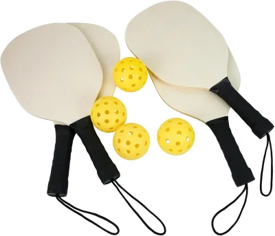 Adult 7-Plywood Pickleball Paddle Set for Indoor and Outdoor Training & Entertainment for Kids Custom Logo