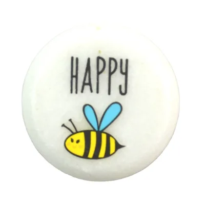 Special Natural Stone Marble Gifts Customized Decoration and Beautiful White Marble Beads with Color Printing