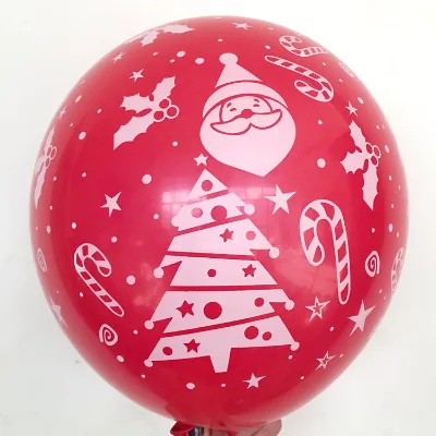 12 Inch Cartoon Design Merry Christmas Party Background Decoration Props Children's Toys Christmas Latex Balloon