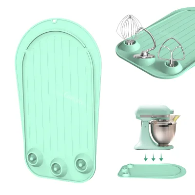 Vibration Dampening Mixer Mat with Attachment Holders Quiet Your Baking with Shock Absorbing Silicone Convenient Tool Storage