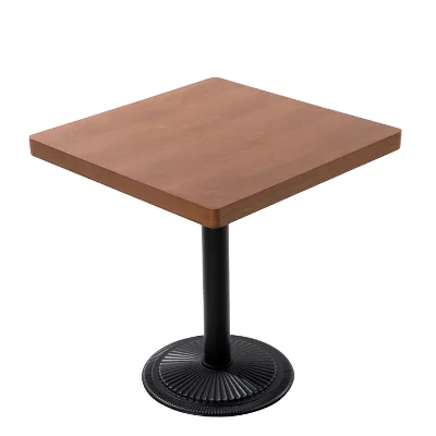 Custom Modern Wood Restaurant Furniture Table Set for restaurant Hotel Square Metal Marble Table for Coffee Shops Cafes Commercial