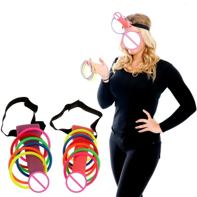 Hot Sale Hen Party Accessories Adult Games Toys Penis Headband Ring Toss Game