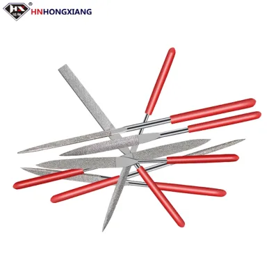 10 PCS Flat Diamond Needle File Diamond File Rasp Power Kit Hand Tool Electroplated Needle Useful