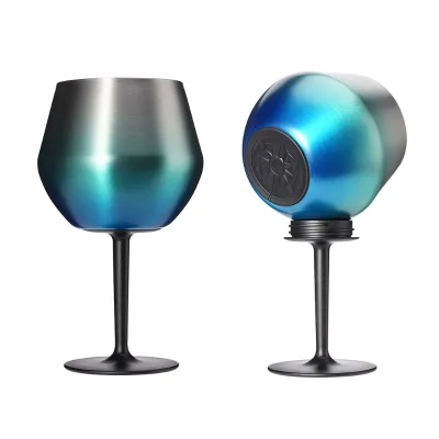 14oz Stainless Steel Wine Glass Unbreakable Portable Metal Wine Glasses for Outdoor Events Party