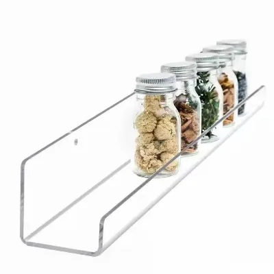 Acrylic Rectangle Minimalist Punch-free No Drilling Required Storage Shelf for Sundries